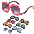 Wholesale High Quality Curved Frame PC Oversized Large Frame Irregular Frame Sunglasses UV Protection