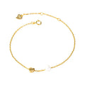 925 Sterling Silver Fashion Jewelry Bracelets Single Pearl Heart Charm Gold Plated Bracelets for Women Kids Bracelets
