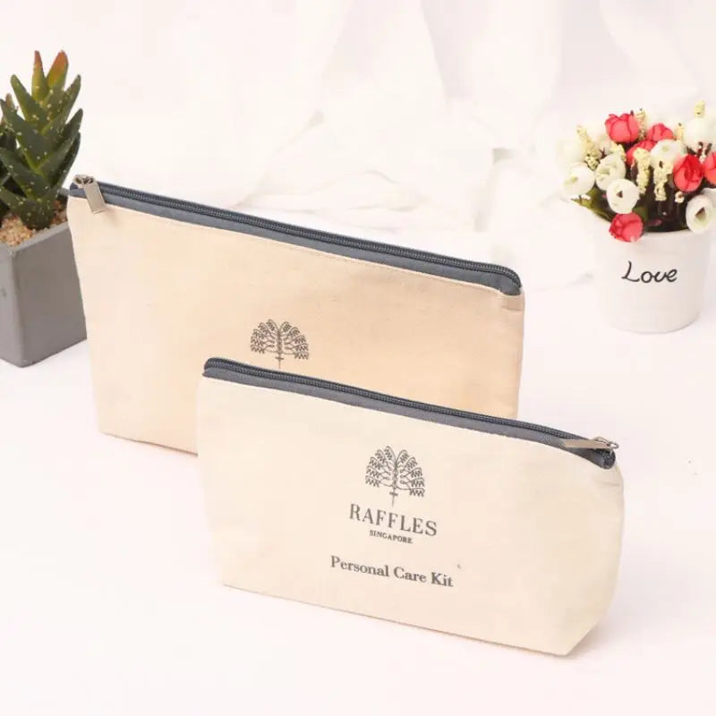 Best Price Packaging Cotton Canvas Recyclable Bridesmaid Makeup Wholesale Cosmetic Bag