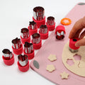 Customized 12Pcs Flowers Cartoon Cutter Mold Cookie Tools Stainless Steel Biscuit Vegetable Fruit Cutter Mold