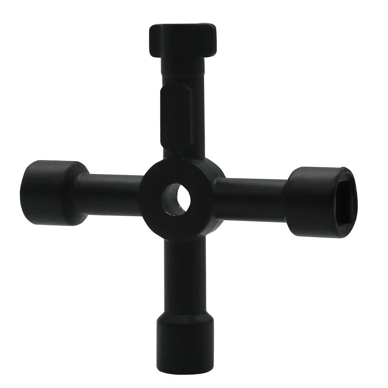 Electric Cabinet Car Elevator Cross Key Wrench Water Meter Valve Key Internal Triangle Wrench Multi-purpose Tool Portable