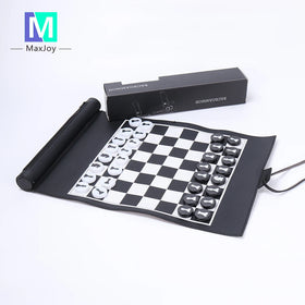 Portable Travel Outdoor Handmade International Leather Roll up Chess Board Games Set