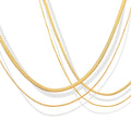 European and American Minimalist Double Layer Stainless Steel Jewelry Blade Flat Snake Collarbone Chain Necklace