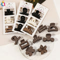QIYUE Grab Clip Three-Piece Set of Matte Solid Color Hair Clips Women's Hair Accessories