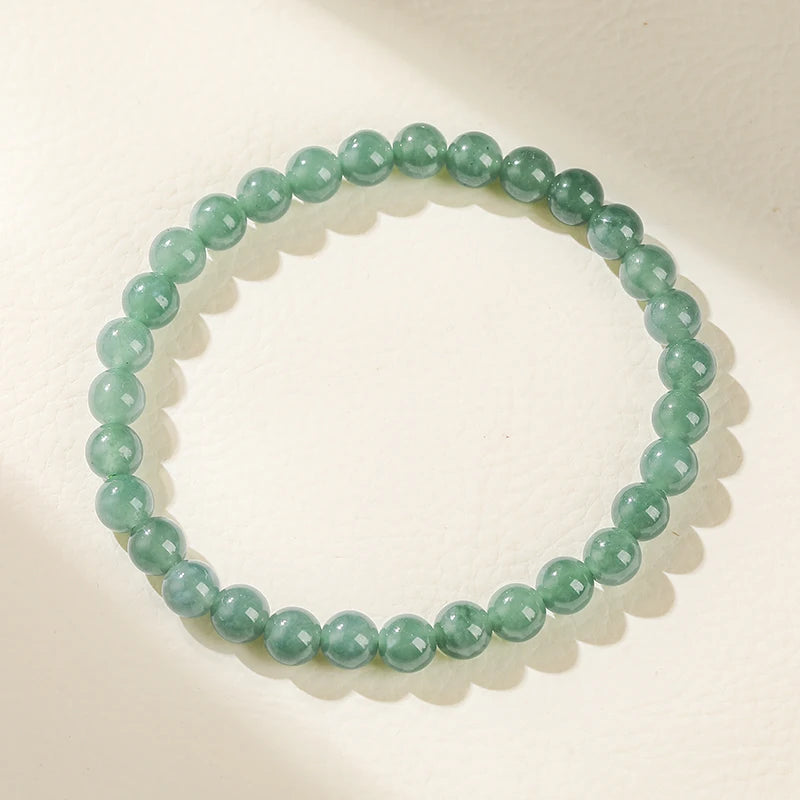 JD GEMS New Design Healing Gemstone Elastic Jewellery Bangle Natural Guatemala Jadeite Bracelet
