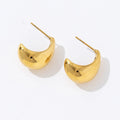 Women Daily Metal Jewelry Hot Sale 316L Stainless Steel Ear Studs PVD 18K Gold Plated Waterproof Stud Earrings
