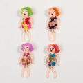 Hot Selling Creative Movable Limbs Woman Pattern Brooch Personality Acrylic Brooch for Women's Wedding Party Gift for Children
