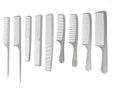 Custom Logo Barber Hairdressing Salon Stainless Steel Parting Highlight Tinted Rat Tail Comb Set Home Hairdressing Metal Pin