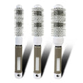 Hot-Selling Professional Ceramic Round Hair Brush Silicone Handle High-Resistance Ionic Features Customizable Logo for Salon Use