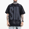 Costom T Shirt Crewneck Color Shoulder Screen Printing Loose Short Sleeve T-shirt Hip Hop Casual Couple Tie Dye T-shirt