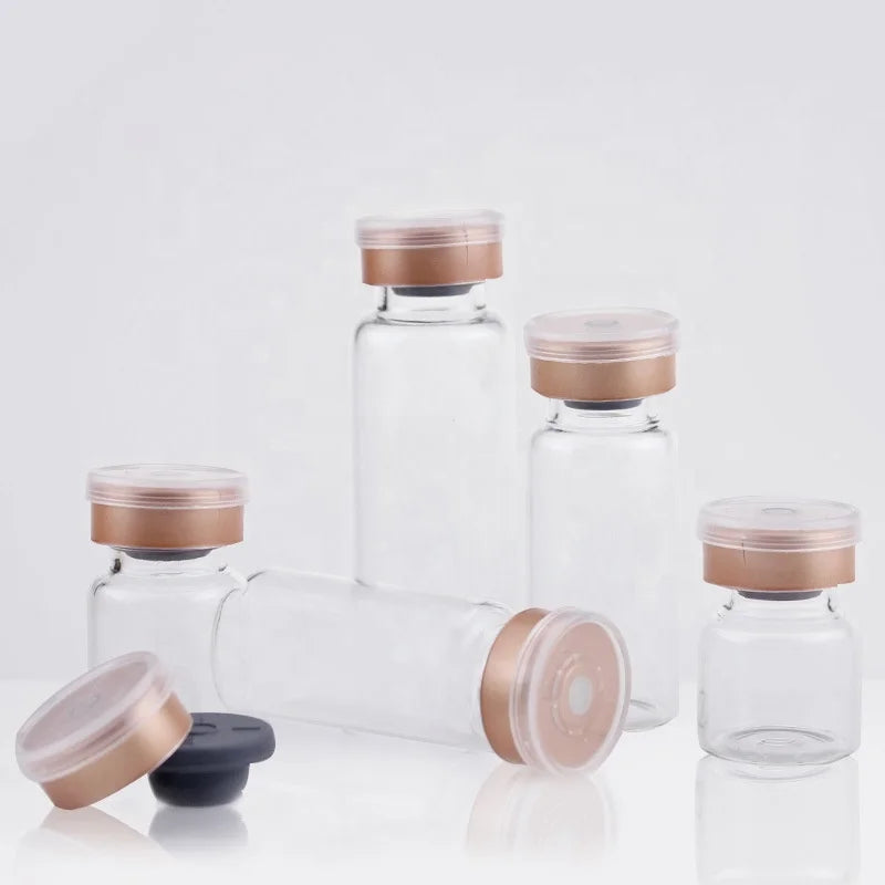 Ew Style 3ml 5ml 10ml Bouteille Vide Transparent Vial Ampoule Essential Oil Freeze-Dried Powder Glass Bottle