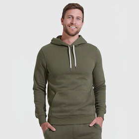Custom Men's Mid-Weight Ecosmart Fleece Embroidered Lined Pullover Hooded Sweatshirt for Winter Clothing Store in China