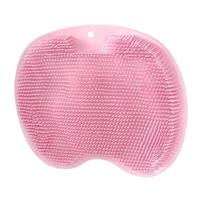 Silicone Non-Slip Bath Mat Back Brush Plastic Body Cleaning Bathing Tool for Shower Massage Feet Washing for Bathroom