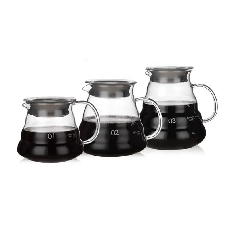 Handmade 300ml/600ml/800ml Borosilicate Glass Cloud Shaped Modern Eco-Friendly Coffee Pot Clear Tea Coffee Coffee Tea Sets