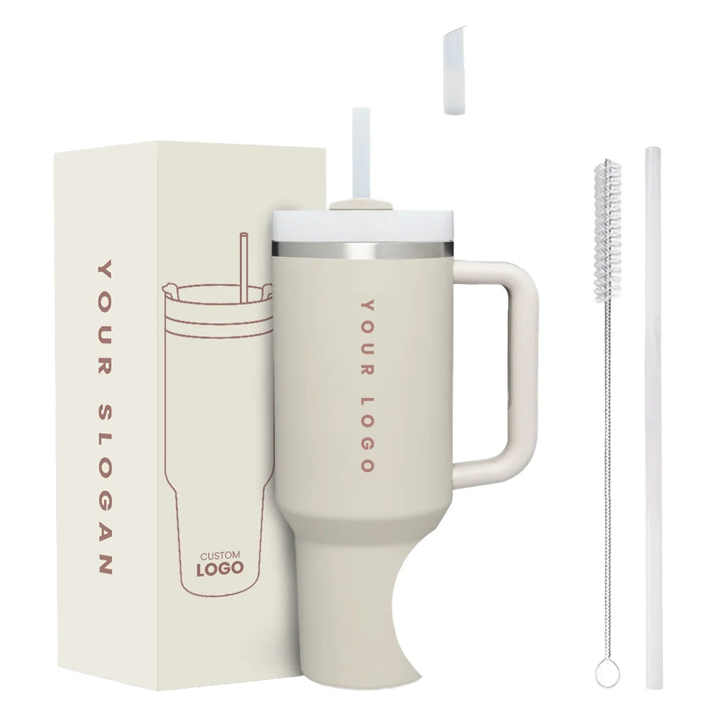 Quality Guaranteed 40oz Stainless Steel Tumbler with Handle Straw Cute Design Wholesale Bulk for Outdoor Coffee Mugs for Travel