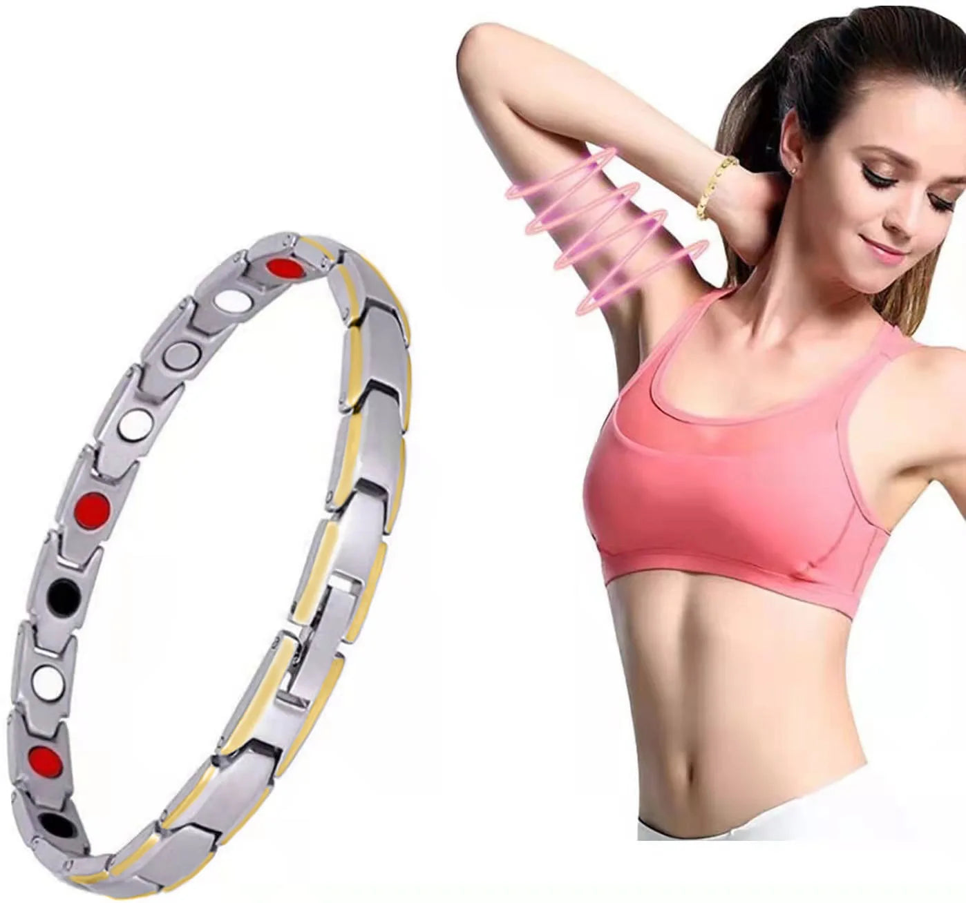 Wholesale Lymph Detox Magnetic Bracelet Promote Blood Circulation Men Magnetic Lymph Detox Bracelet Weight Loss for Good Health