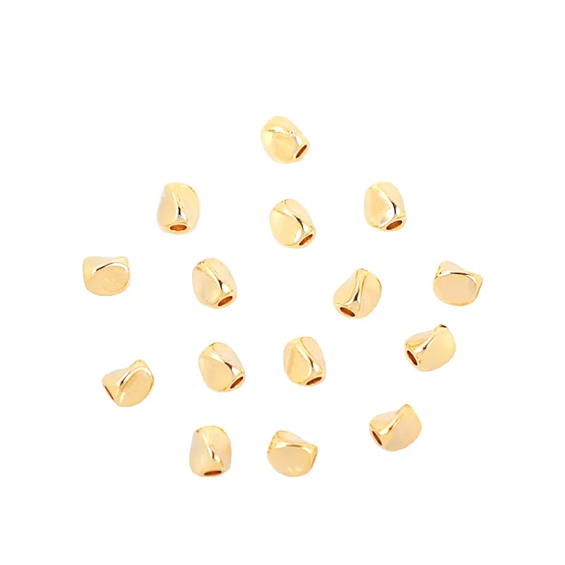 Wholesale 4mm Brass Nepal Spacer Beads for Jewelry Making Loose Metal Twist Beads