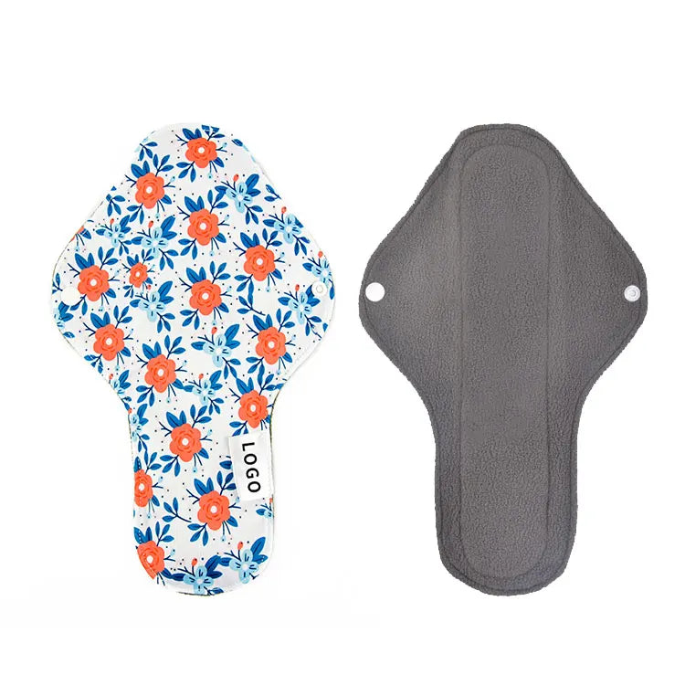 EASYMOM Wholesale Reusable Bamboo Sanitary Cotton Cloth Pads Custom Women Hygiene Panty Liner Soft Towel