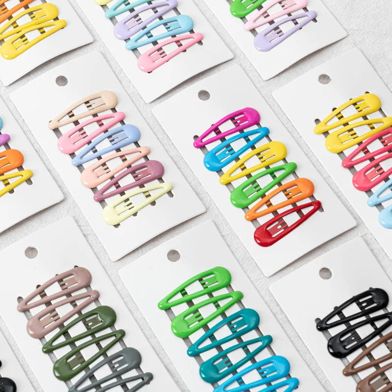 Hot Selling Cute Colorful Water Drop Shape Hair Pins Gift Set for Children