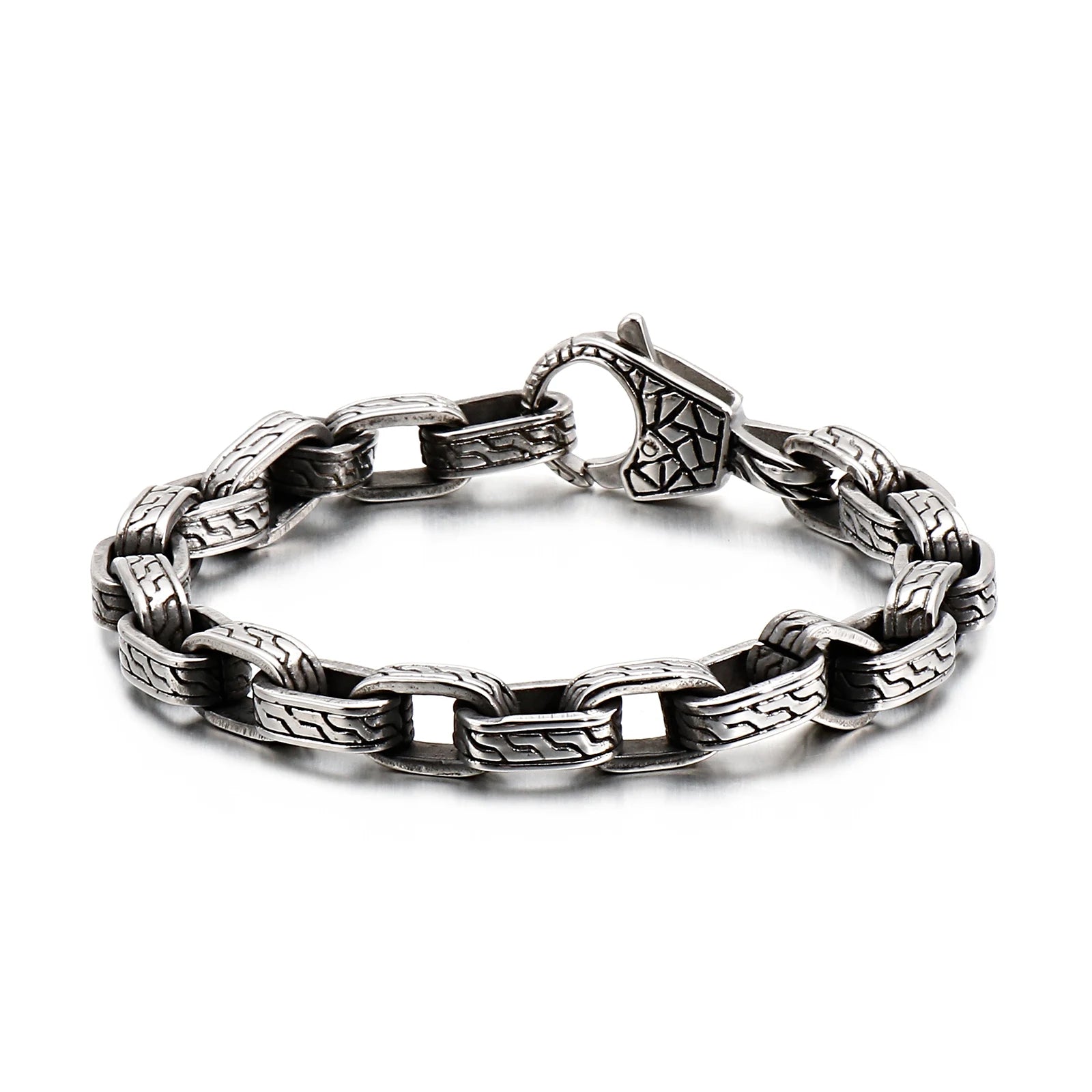 KALEN Personality Fashion Punk Stainless Steel Bracelet Men