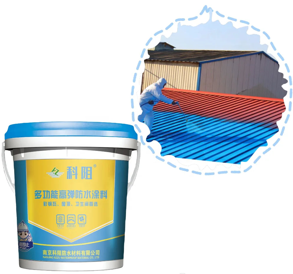 Kezu Waterproof Polyurethane Coating New Heat Insulationglue High Quality Water Based Polyurethane Waterproof Liquid Rubber Roof