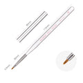 2026 Popular Mini Oval Gel Brush with Clear Acrylic Handle High Quality PET Nylon Hair UV Gel Brush for Nail Salon BW6-5