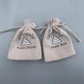 Recyclable Cotton Linen Drawstring Pouch CMYK Color OEM Customizable Wedding Favor Packaging Bag for Candles Silk Screen Printed
