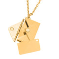 Customize Factory Direct Wholesale Stainless Steel Love Letter Engraving Necklace Envelope Locket Pendant Jewelry