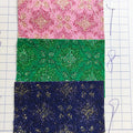 Thin Dark Flower Embroidery Lace Mesh Chunky Glitter Synthetic PU Leather Fabric for Decorative Hair Bows Crafts Sofas Golf