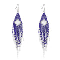 Customized Bohemian Style Seed Bead Chandelier Earrings With Long Tassel Fashion Jewelry for Women