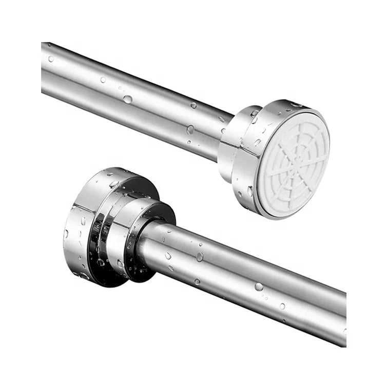 Shower Curtain Rod 40-72 Inch Adjustable Tension Spring Shower Curtain Rod Tension 304 Stainless Steel Anti-Slip No Drilling