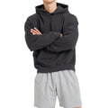 Hooded Sweater Men's New Tray Cotton Solid Color Sports Shoulder Hong Kong Hoodie Top Trendy Casual Jacket
