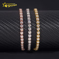 Brilliant Diamond Bezel Setting Moissanite Bracelets 925 Silver Men Jewelry Moissanite Diamond 3MM Tennis Bracelet With GRA