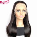 Discount Items Cheap Brazilian Hair Lace Front Wigs Natural Black Bone Straight 13*4 Transparent HD Lace Frontal Wig Human Hair