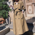 Good Quality Fashion Clothing Double Breasted Long Women Trench Coat With Belt Ladies Windbreaker Coat Outwear