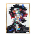 Handmade Modern Man Face Portrait Painting Abstract Colorful Face with Knife Oil Art for Room Decor Canvas Wholesale