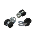 R Type with Rubber Strip Rubber Hose Clamp Automotive Shock Tube Clamp for Wire and Cable Fixing