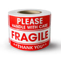 Customized Strong Adhesive Waterproof Fragile Warning Stickers-Handle with Care