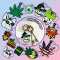 Manufacturer Factory One Piece Custom Wholesale Leaf Keychain Keyring Pvc Trend Designer Plant  Pvc Keychain Accessories Bulk