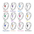 Adjustable 1-12 Birthstone Decompress Anti-anxiety Spin Ringsfor Wedding Family Mother Days Birthday  Jewelry Gifts
