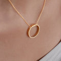 Personalised Minimal Inner Circle Choker Stainless Steel Secret Message Ring Necklace Hidden Message Ring Pendant Necklace