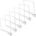6 PCS Clear Acrylic Shelf Dividers for Closet Organization Storage Shelf Organizer for Bedroom Kitchen Office