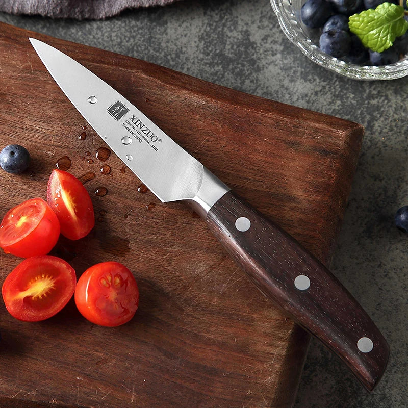 3.5 Inch Fruit Paring Knife Professional Kitchen Knives German Stainless Steel 1.4116