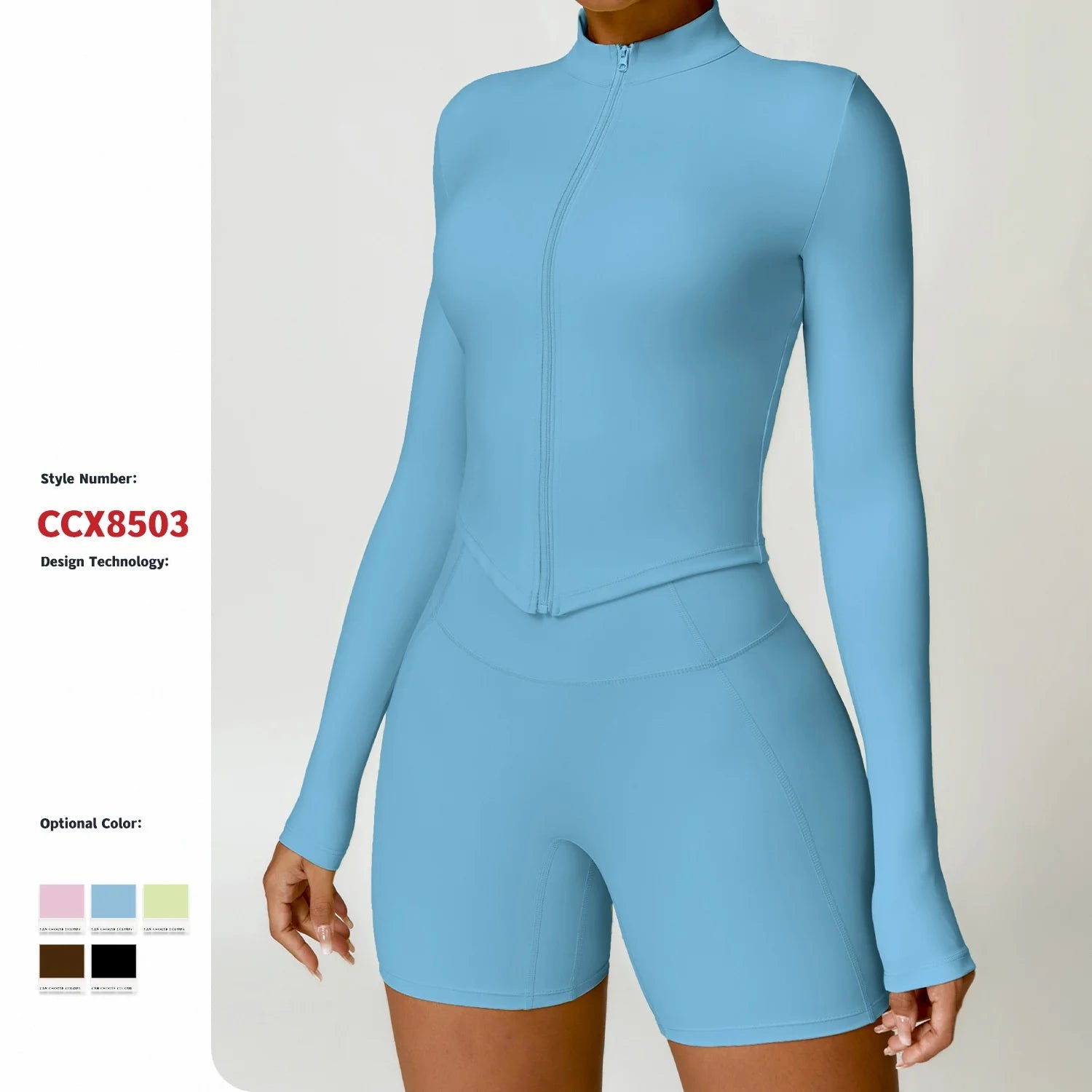 Breathable Sports Top Custom Logo Fitness Zipper Stand-up Collar Long Sleeve Yoga Tops Womens Running Coat Workout Jacket
