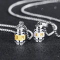 Openable Memorial Stainless Steel Prayer Wheel Om Mani Padme Hum Urn Buddhism Necklaces Cremation Jewelry for Ashes