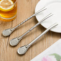 Yerba Mate Straws Spoon Metal Straws Stainless Steel for Bar Tabletop Office Drinking Straws Argentina Tea