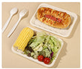 Cornstarch Tableware Cornstarch Compostable Tray Square Disposable Cornstarch Tray for Fast Food Packing
