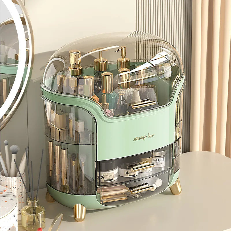 2025 New Style Skin Care Cream Lipstick Cosmetic Organizer Desk Makeup Organizer with Drawer Cosmetic Storage Box