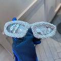 2025 Personality Sports Style Cat Eye Sunglasses Diamond Fashion Y2K Women Retro Rhinestone Party Sunglasses