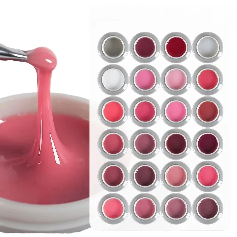 Professional Factory Supplied Salon Quality Available Easy Shape Apply Crystal Clear Pink Colors Extension Gel Hard Gel